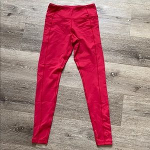 Red Senita Athletics leggings with Side pockets XS